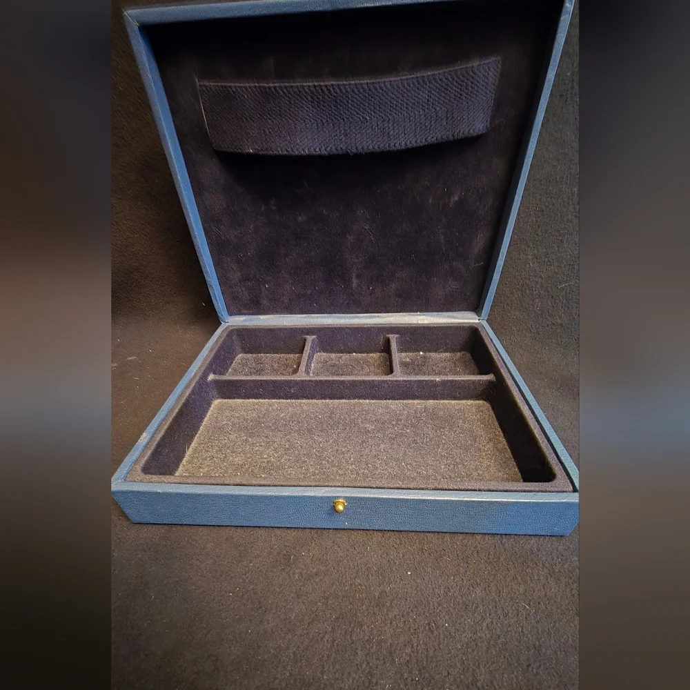 Avon Blue And Gold Jewelry Box